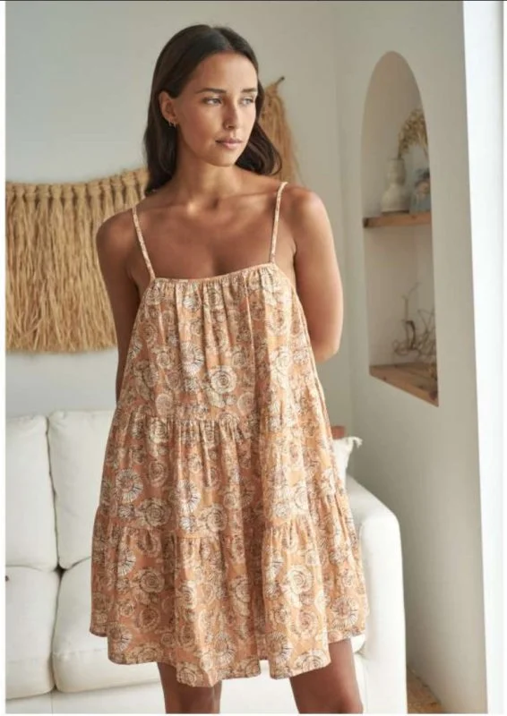 Final Sale- Shell Mini Dress Trendy Tie-Dye Mini Dress