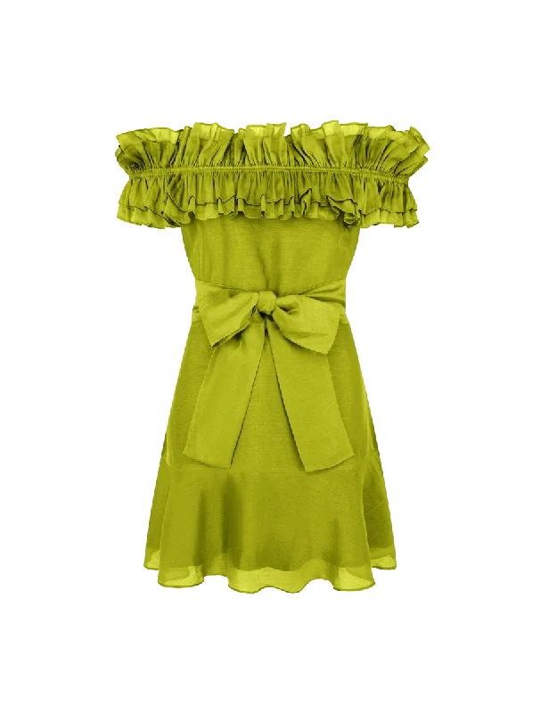 STARFLOWER MINI DRESS Fashionable Off-Shoulder Mini Dress