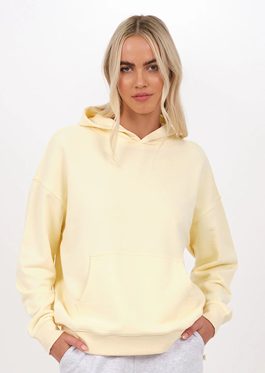 TITCHIE PEACHY HOODIE BUTTER Hoodie with Ribbed Neckline Snug Warm