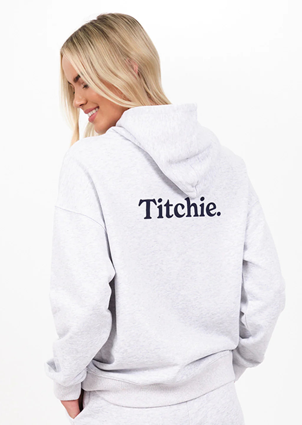 TITCHIE PEACHY HOODIE SNOW Hoodie with Longline Fit Extended Stylish