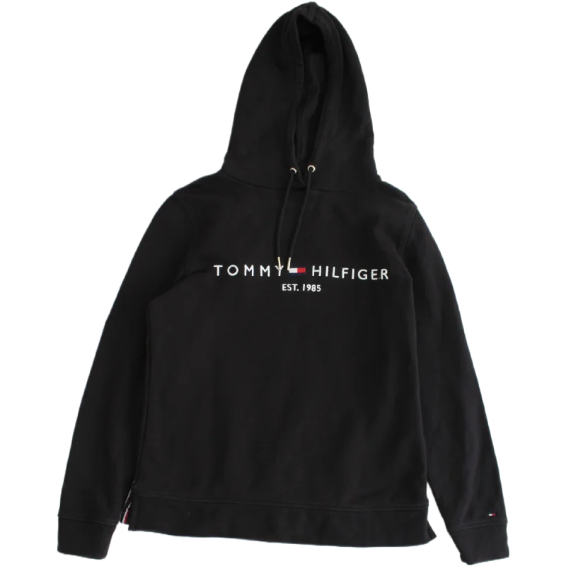 Tommy Hilfiger - Embroidered Logo Hoody Hoodie with Thumb Holes Functional Cozy