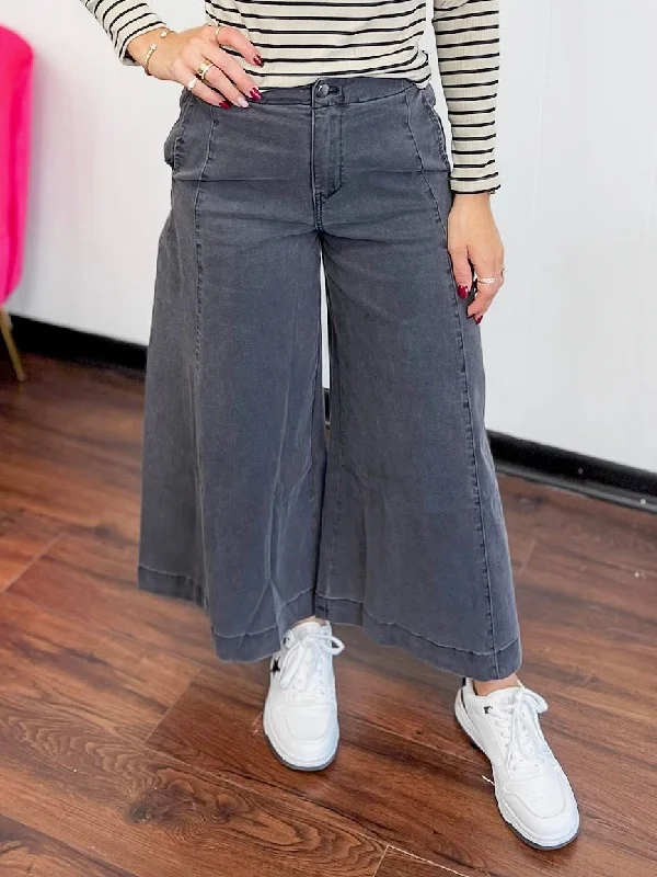 Holy Smokes Wide Leg Pants Chic Slim Fit Pants