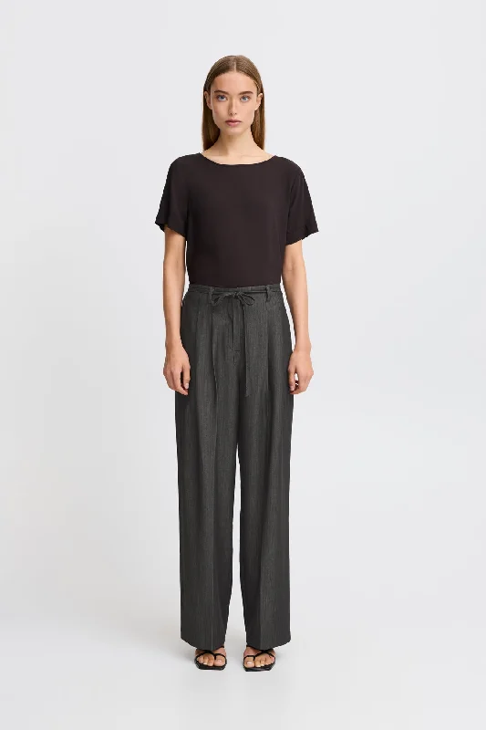 Hotara Pants Black Comfy Cargo Trousers