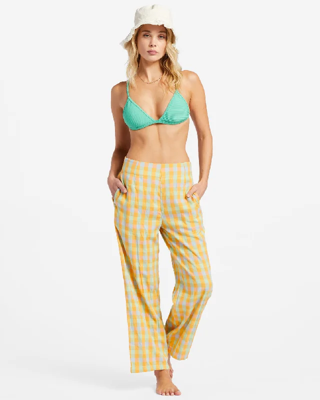 Into You High Waist Pants - Multi Chic Wool Trousers