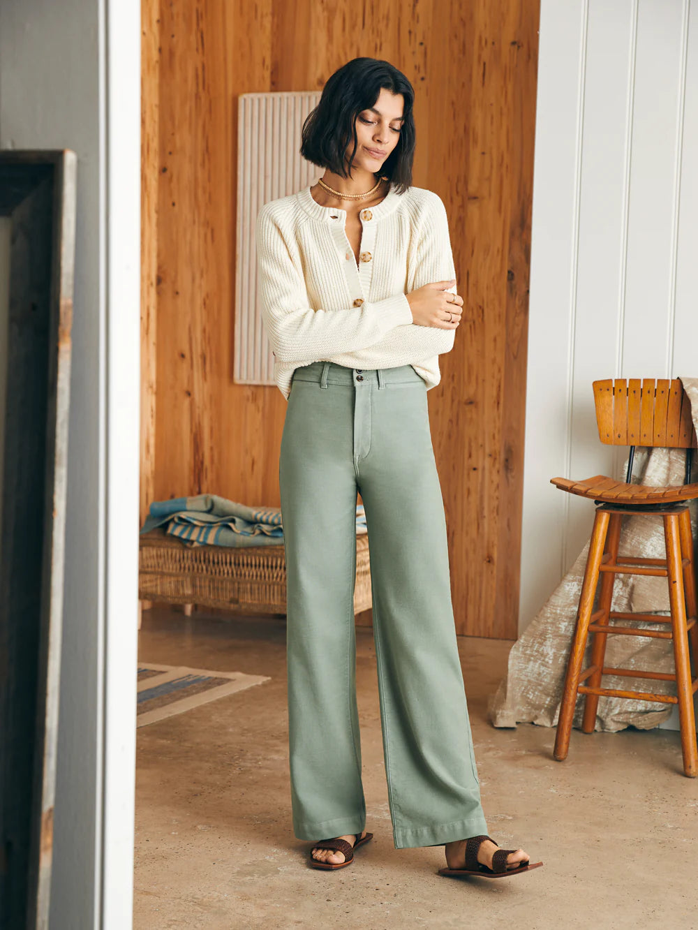 Faherty Stretch Terry Harbor Pant Cozy Full-Length Pants