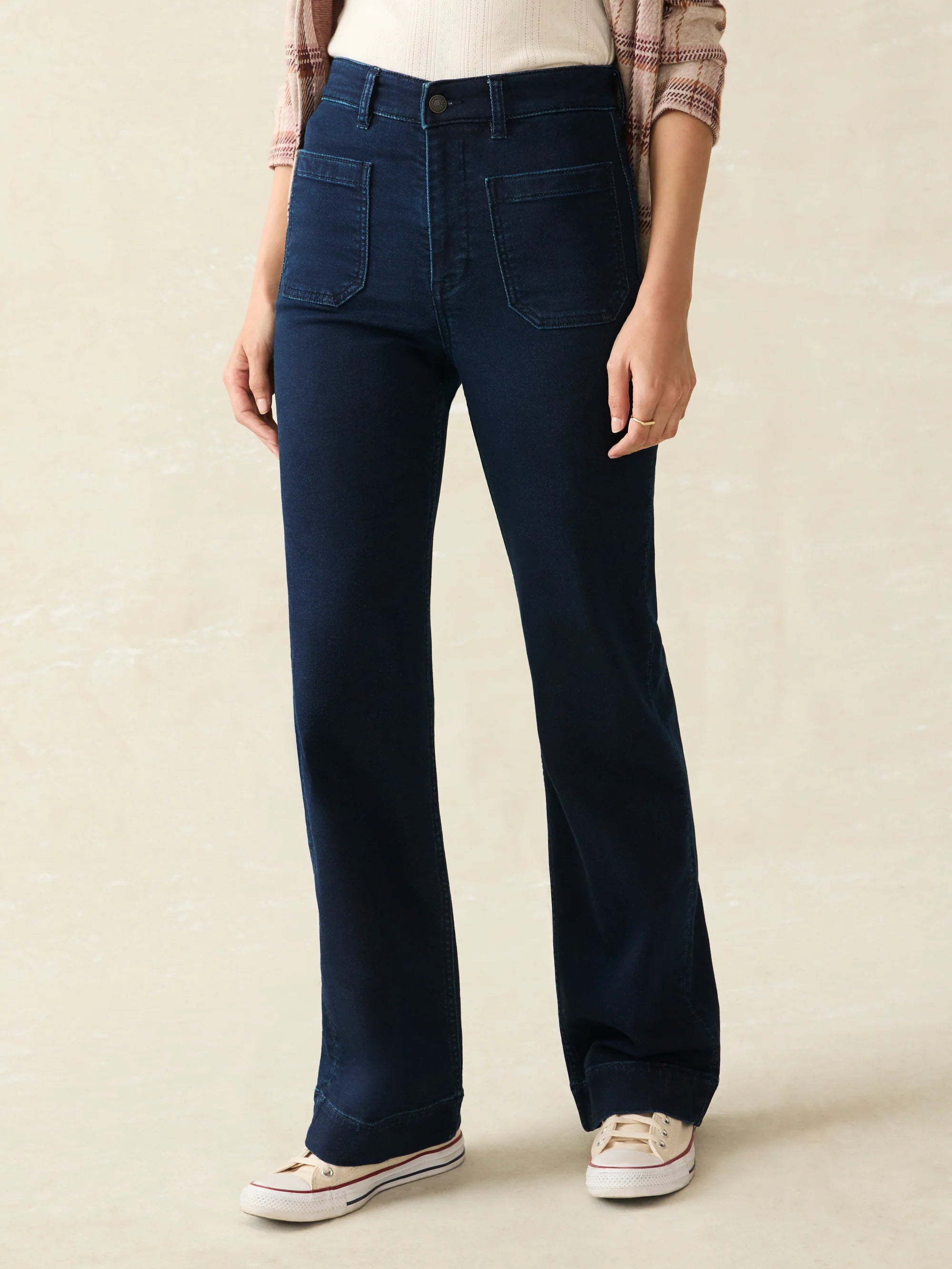 Faherty Stretch Terry Patch Pocket Pant- Clermont Fashionable Track Pants