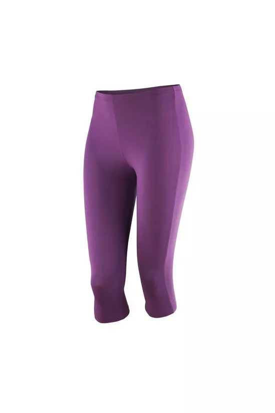 Spiro Softex Pants - Capri Grape Slim-Fit Leggings