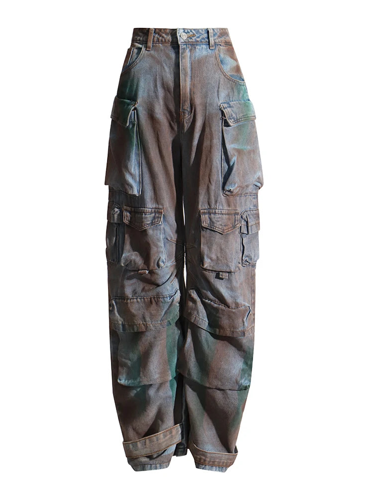 Stained Inspired Cargo Pants Cozy Jogger Leggings