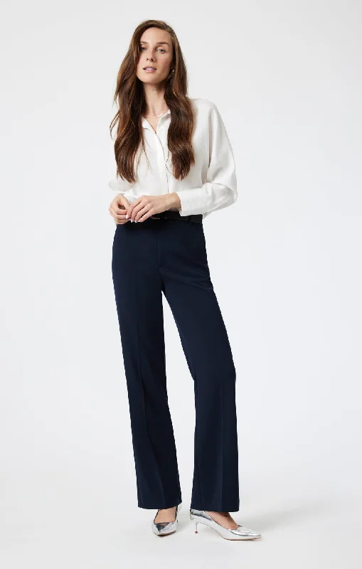 TAILORED STRAIGHT LEG PANTS IN BLUE Relaxed Lounge Trousers