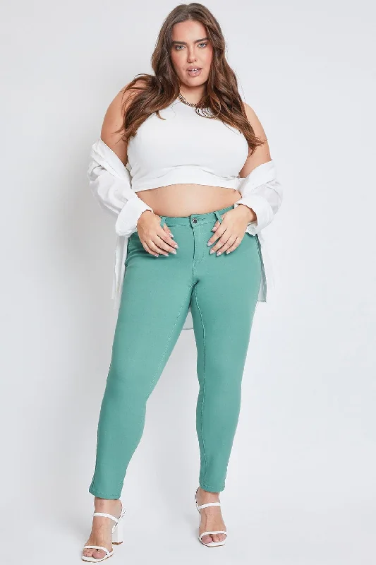 Women´s Plus Hyperstretch Skinny Pants, Sea Green Classic Chino Pants