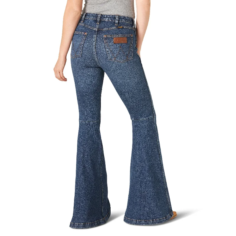 Women's Wrangler Retro High Rise Trumpet Flare Jean #11MPFKP Stylish High-Waist Jeans