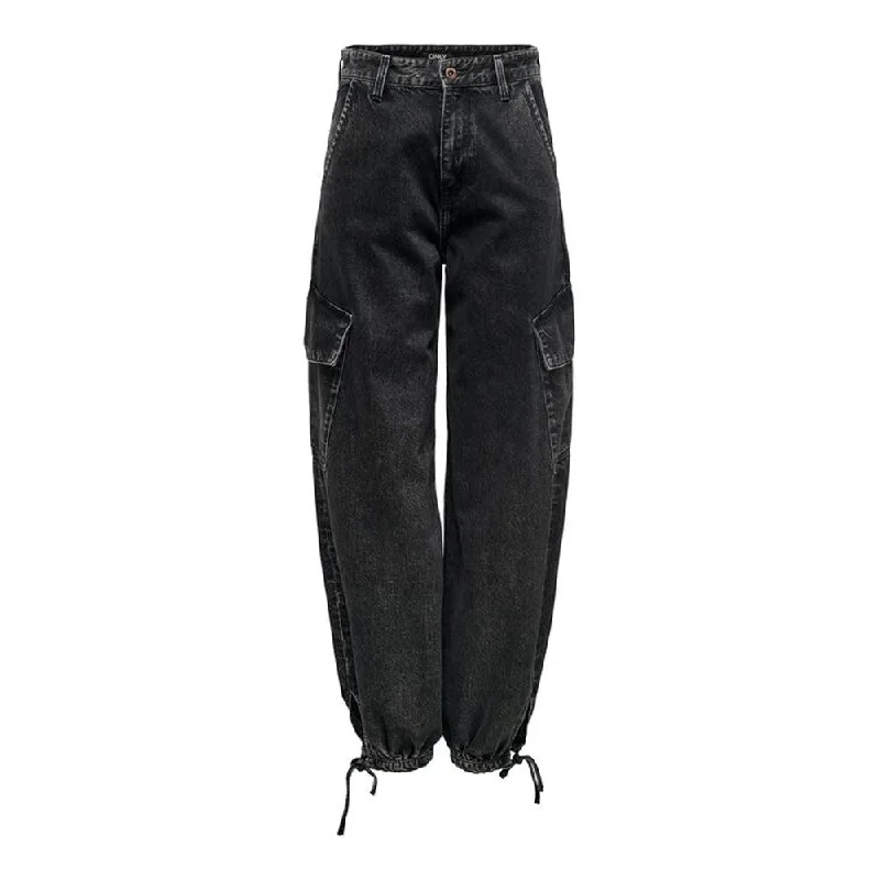 Black Cotton Jeans & Pant Fashionable Relaxed Fit Denim