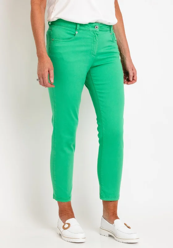 Robell Elena 09 Slim Leg Jeans, Green Trendy Skinny Fit Jeans