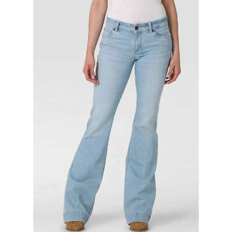 Wrangler Women's Retro Mae Jeans Stylish Shredded Denim Jeans