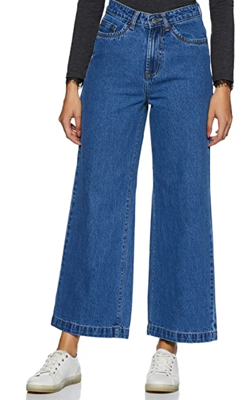 Women's Relaxed Jeans Trendy Paperbag Waist Jeans