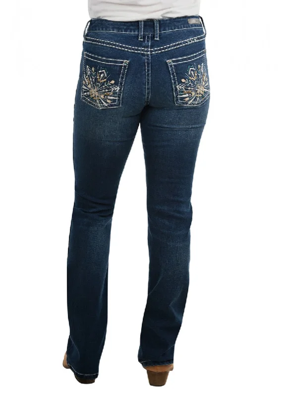 X1W2247586 Wrangler Rock 47 Joanna Jean 34' Comfortable Faded High-Rise Jeans