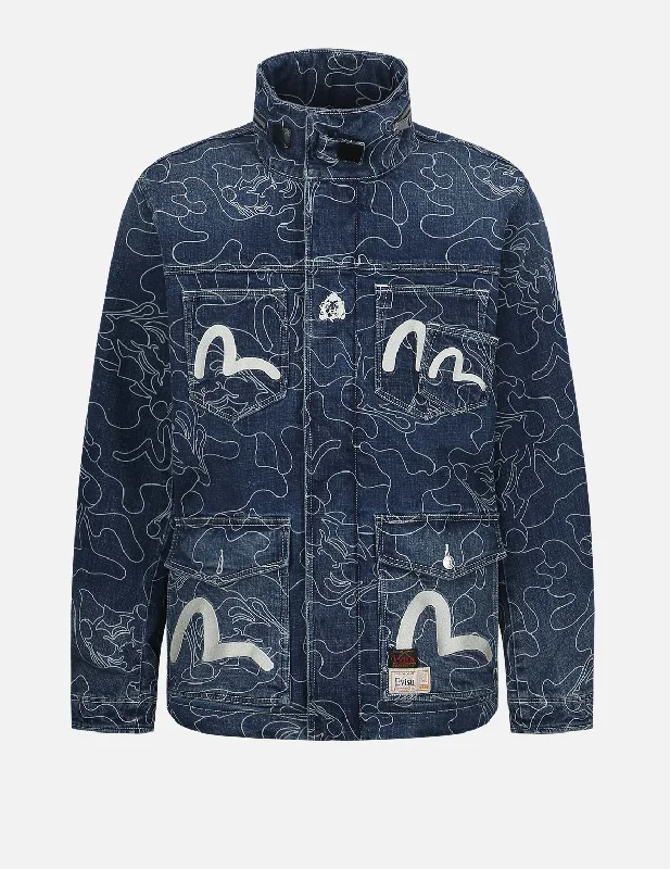 Allover Linear Camouflage Padded M65 Denim Jacket Denim Jacket Leather Jacket Suede Jacket Allover Linear Camouflage Padded M65 Denim Jacket Denim Jacket Leather Jacket Suede Jacket