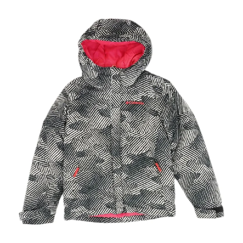 Black Graphic Puffer Jacket Print Jacket Jacquard Jacket Patchwork Jacket