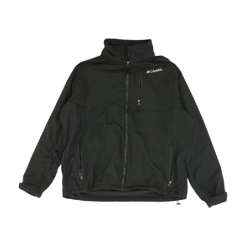 Black Solid Active Jacket Insulated Jacket Fitted Jacket Loose Jacket