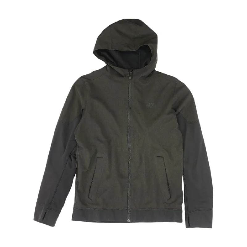 Black Solid Jacket Notch Collar Peter Pan Collar Cowl Neck