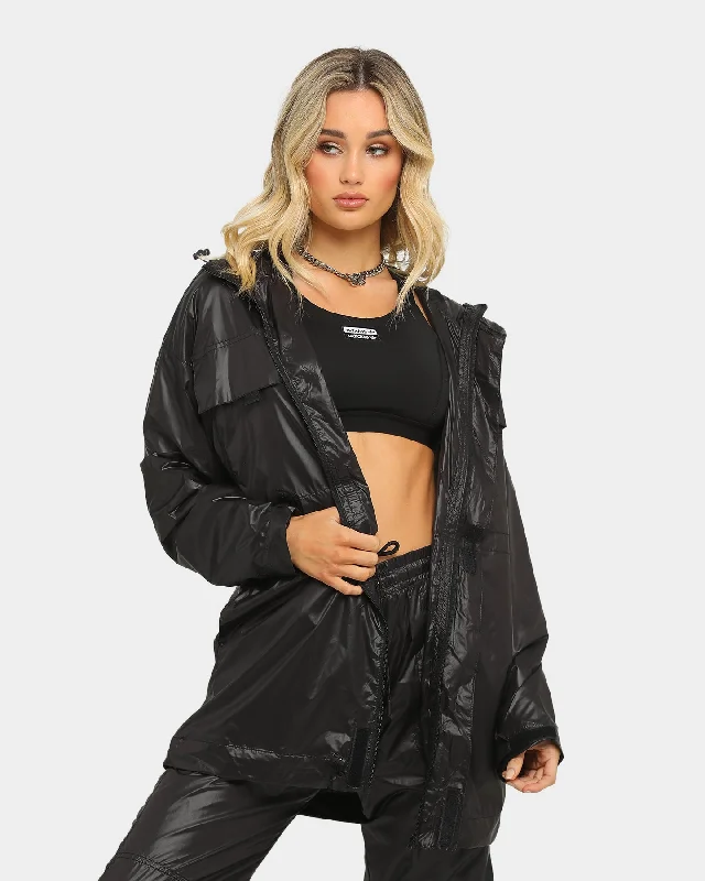 Criminal Damage Dark Utility Jacket Black Toggled Jacket Drawstring Jacket Belted Jacket