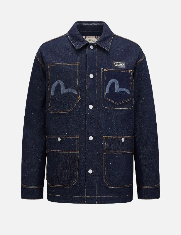 Fabric Blocking Reversible Denim Chore Jacket Print Jacket Jacquard Jacket Patchwork Jacket Fabric Blocking Reversible Denim Chore Jacket Print Jacket Jacquard Jacket Patchwork Jacket