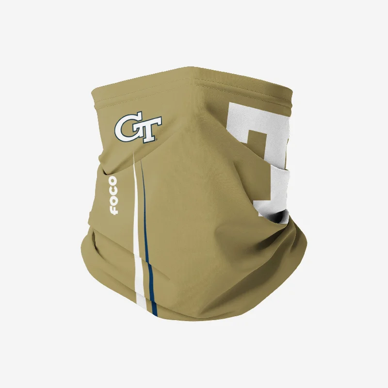 Georgia Tech Yellow Jackets On-Field Sideline Logo Alternative Gaiter Scarf Fitted Jacket Loose Jacket Oversized Jacket