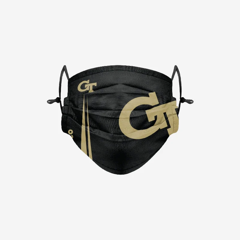 Georgia Tech Yellow Jackets On-Field Sideline Logo Black Face Cover Welt Pockets Slit Pockets Flap Pockets
