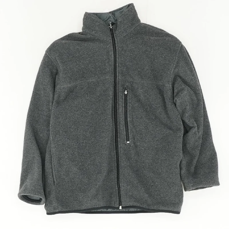 Gray Active Lightweight Jacket Notch Collar Jacket Peter Pan Collar Jacket Cowl Neck Jacket