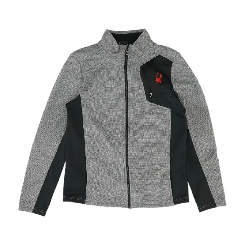 Gray Color Block Lightweight Jacket Toggled Jacket Drawstring Jacket Belted Jacket