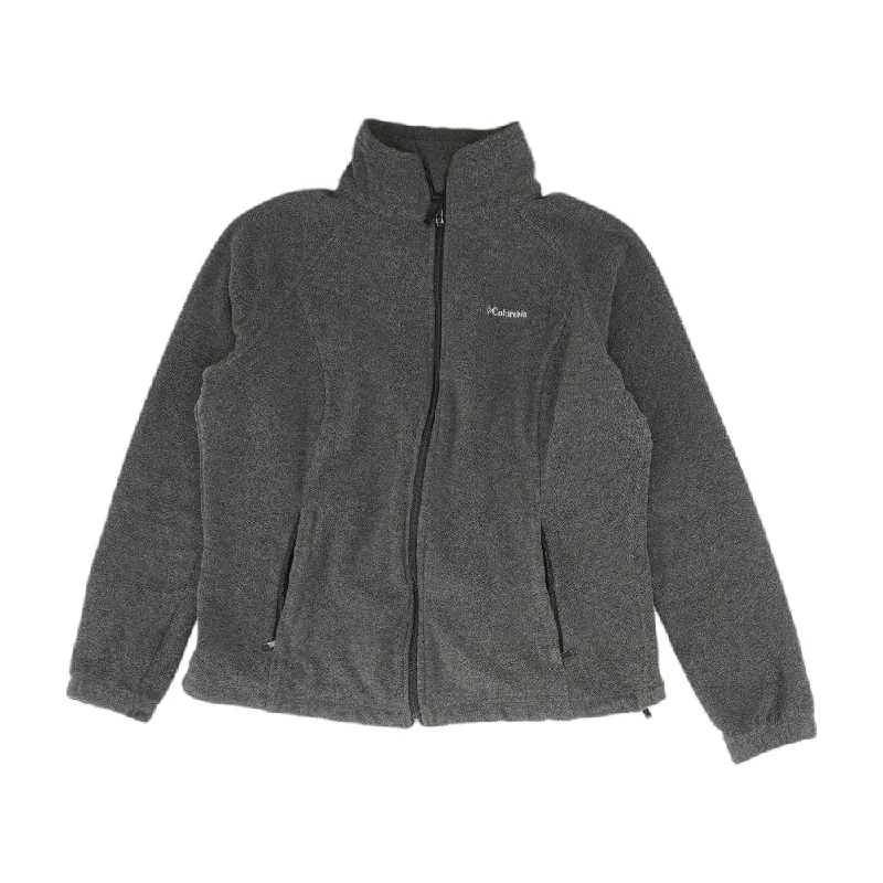 Gray Solid Lightweight Jacket Ribbed Jacket Pleated Jacket Ruffled Jacket