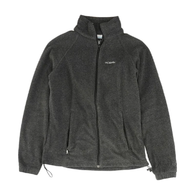 Gray Solid Lightweight Jacket Ribbed Jacket Pleated Jacket Ruffled Jacket