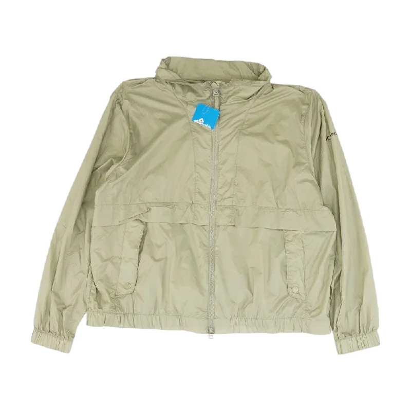 Green Solid Lightweight Jacket One-Shoulder Jacket Off-the-Shoulder Jacket Asymmetrical Jacket