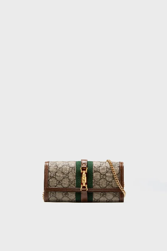 Gucci Beige GG Canvas Jacket 1961 Wallet On Chain Snapped Jacket Toggled Jacket Drawstring Jacket Gucci Beige GG Canvas Jacket 1961 Wallet On Chain Snapped Jacket Toggled Jacket Drawstring Jacket