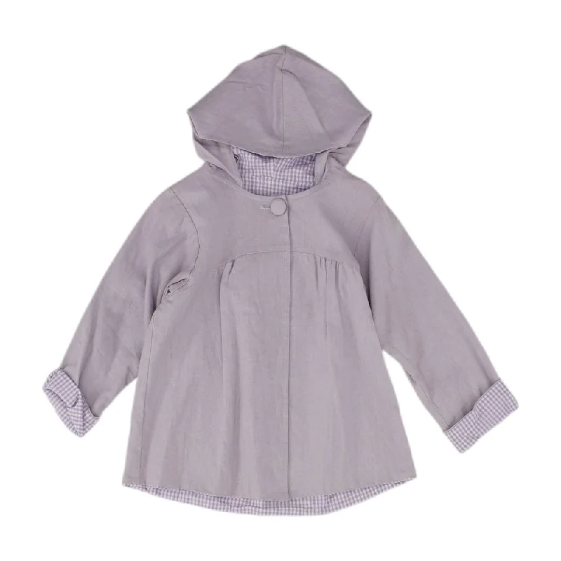 Lavender Solid Lightweight Jacket Oversized Jacket Tailored Jacket Straight Jacket