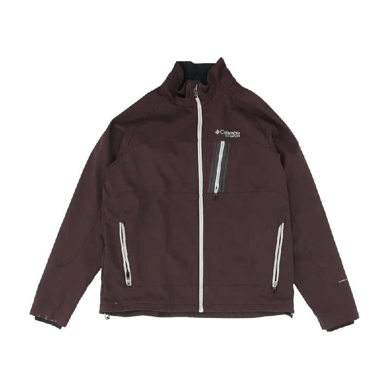 Maroon Solid Lightweight Jacket One-Shoulder Jacket Off-the-Shoulder Jacket Asymmetrical Jacket