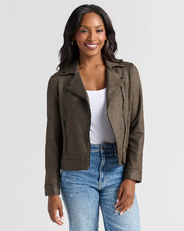 Moto Jacket Cardigan Sweater Pullover