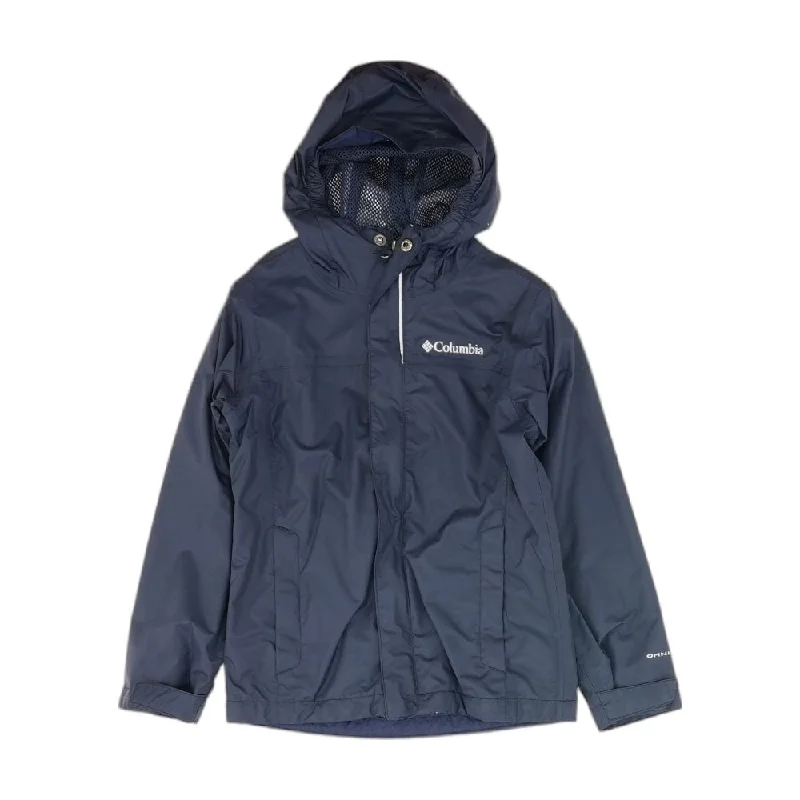 Navy Solid Active Jacket Welt Pockets Slit Pockets Flap Pockets