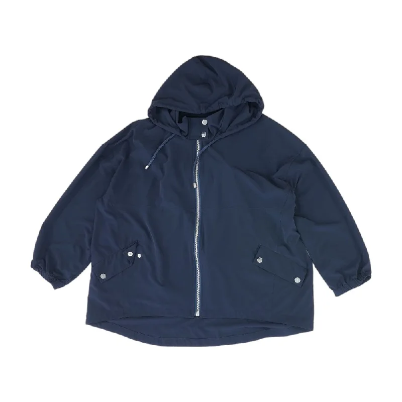 Navy Solid Lightweight Jacket Satin Fabric Silk Fabric Chiffon Fabric