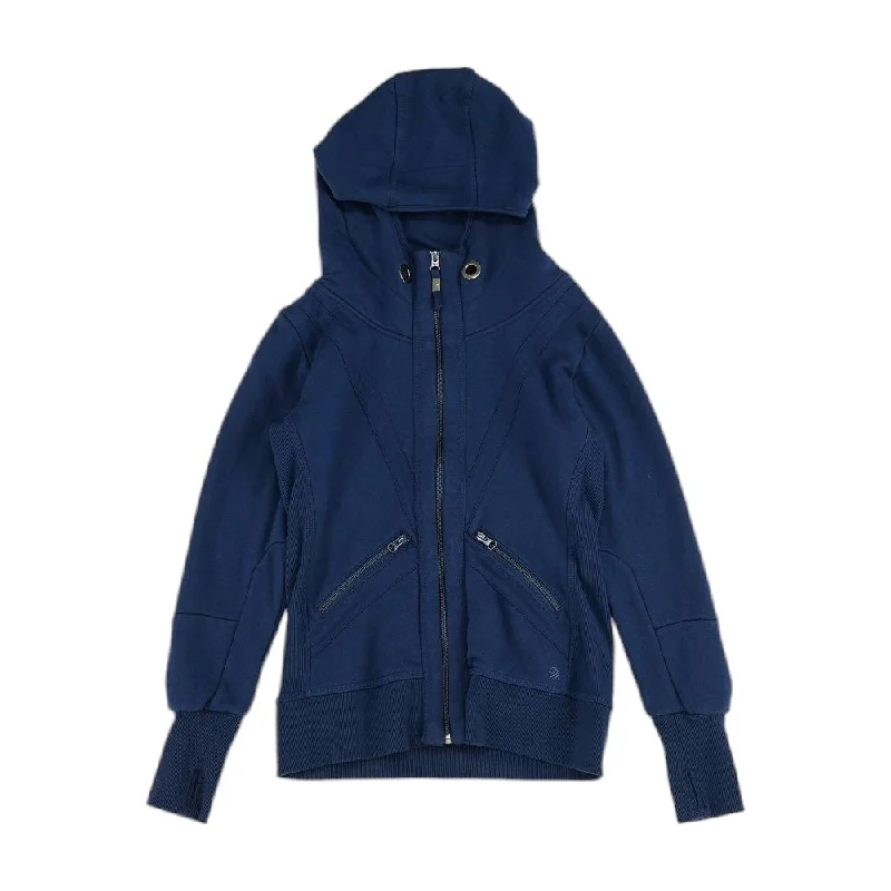 Navy Solid Lightweight Jacket Oversized Jacket Tailored Jacket Straight Jacket