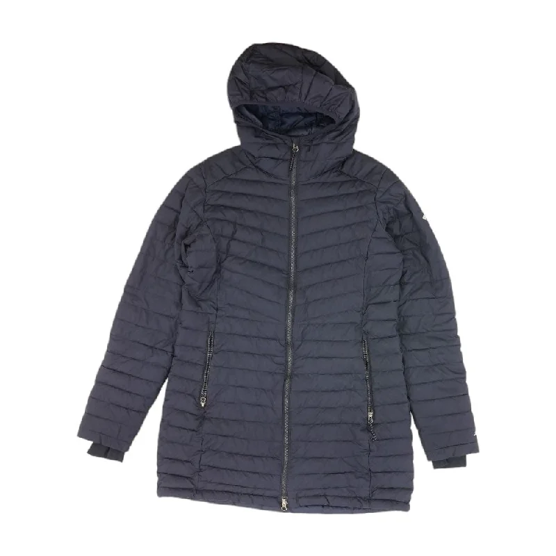 Navy Solid Puffer Jacket Collared Jacket Crew Neck Jacket Turtle Neck Jacket