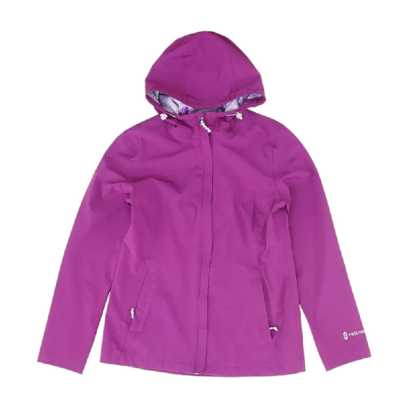 Purple Solid Rain Jacket Appliqued Jacket Beaded Jacket Sequined Jacket