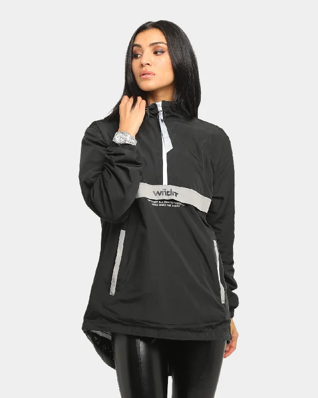WNDRR Nonstop Spray Jacket Black Hooded Jacket Caped Jacket Shawl Collar Jacket