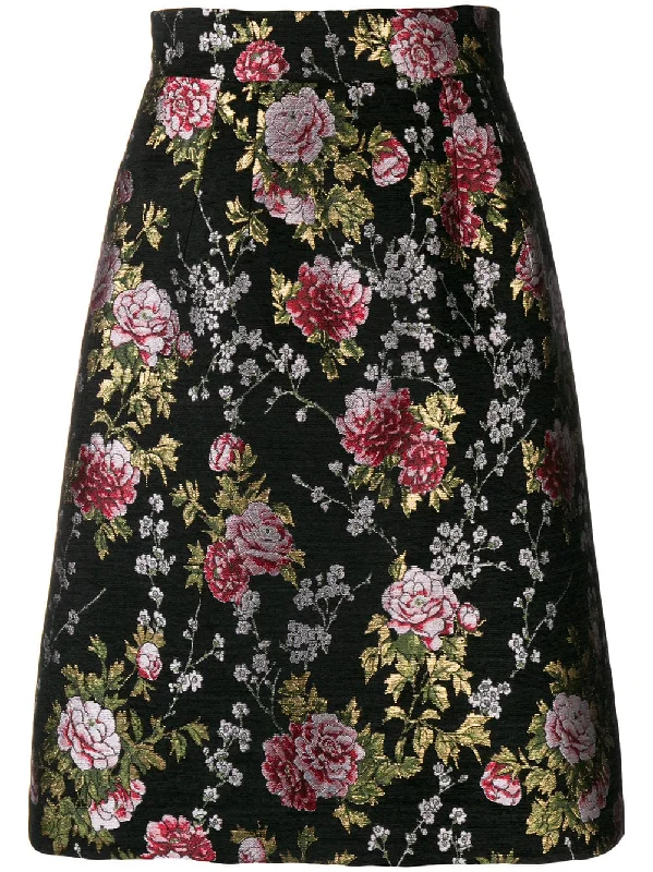 jacquard floral skirt wool skirt warm