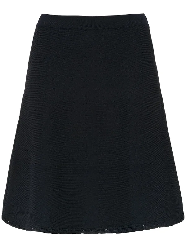 knitted flared skirt slim fit skirt