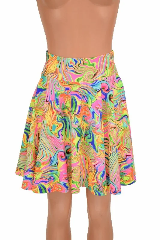 19" Neon Flux Skater Skirt cashmere skirt soft