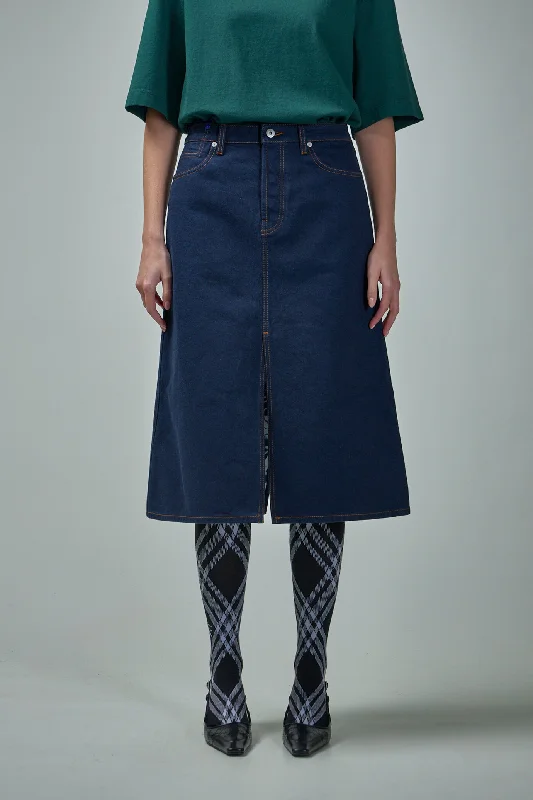 Heavyweight Denim Skirt leather skirt sleek