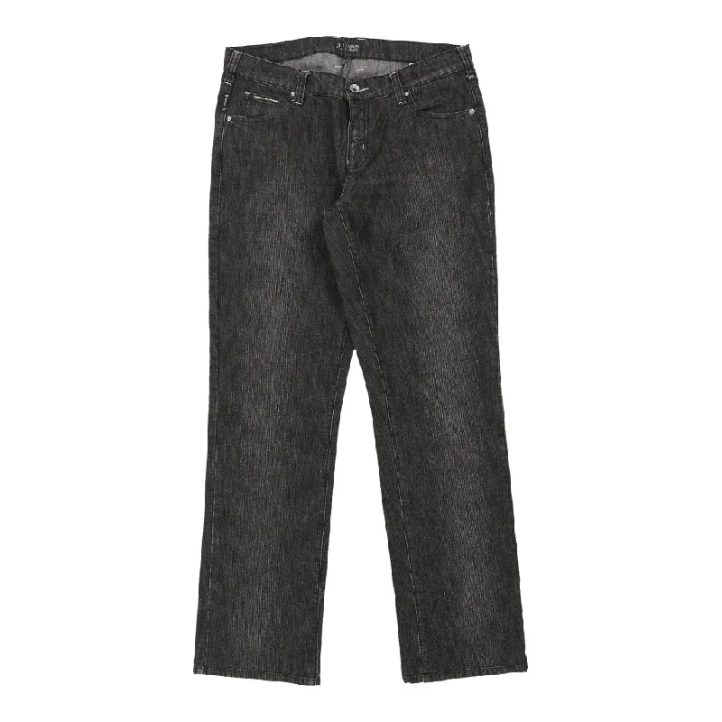 Armani Jeans Jeans - 34W UK 12 Black Cotton Classic Blue Denim Jeans