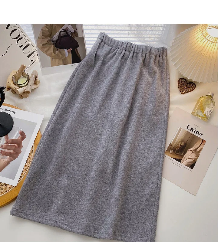 Casual solid color design high waist split skirt  5782 tulle skirt dreamy
