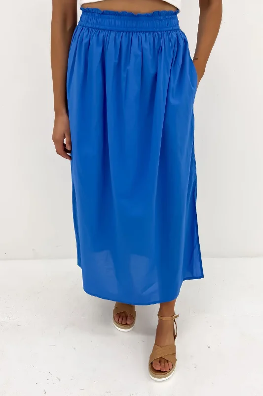 Charli Skirt Vivid Blue lace skirt intricate